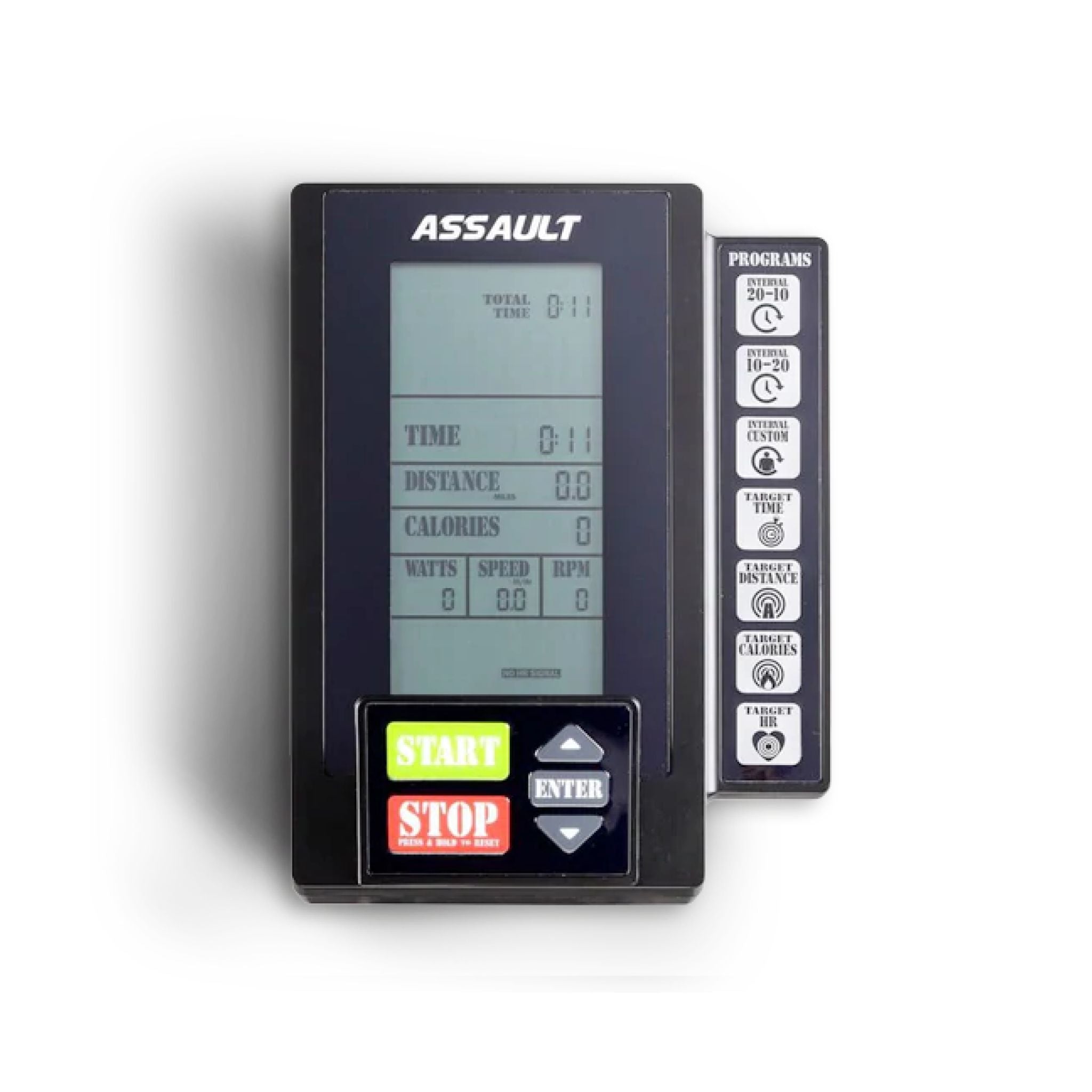 AssaultBike Classic high-contrast LCD console