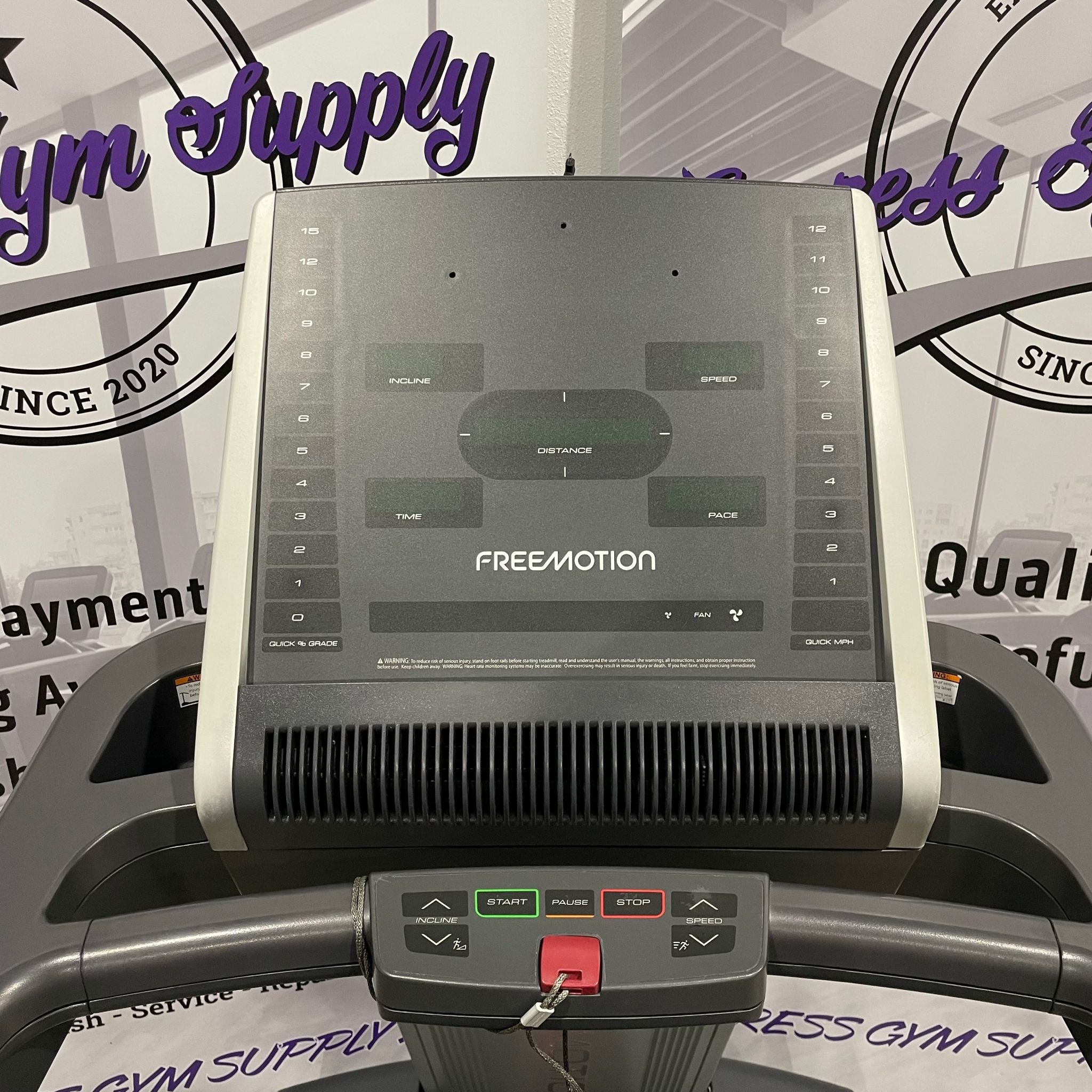 Multi-featured console on the Freemotion Reflex t11.3 Treadmill in Warehouse