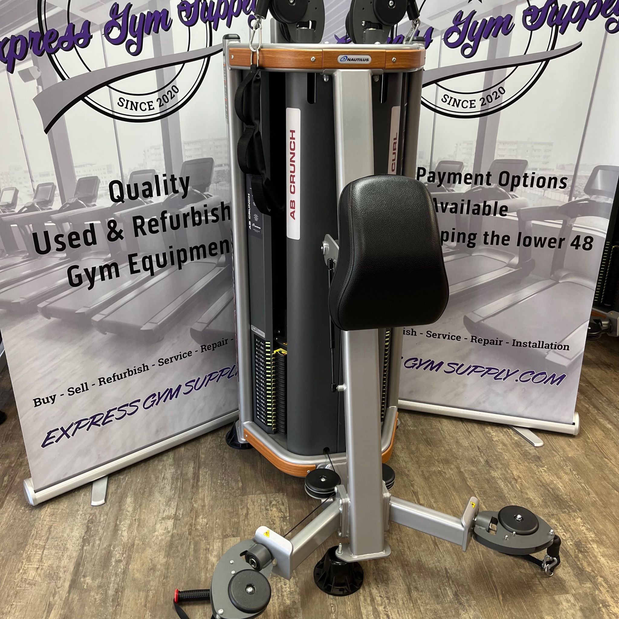 In-house inventory of the Nautilus HumanSport Bicep and Ab Crunch