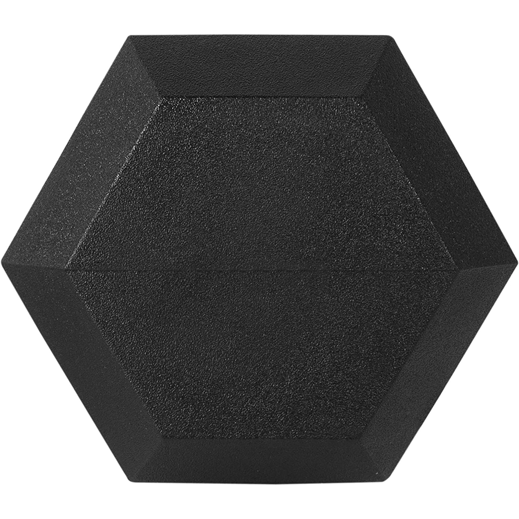 Rubber hexagon end of dumbbell at Express Gym Supply