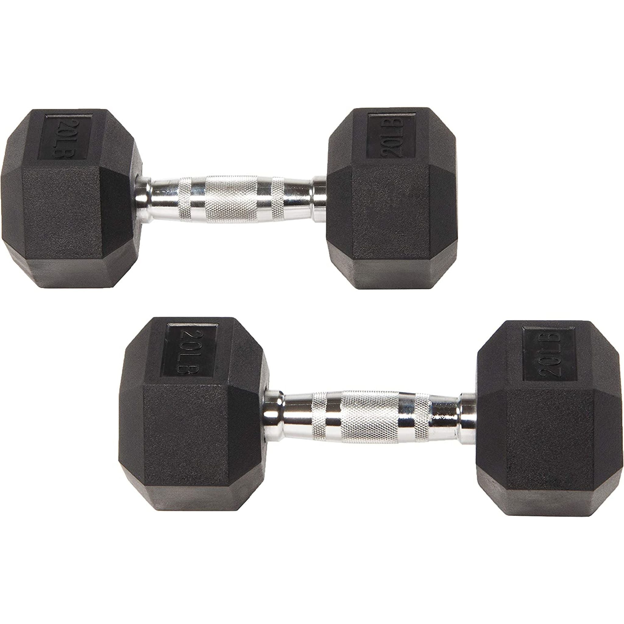 20 lb hex on sale dumbbell pair