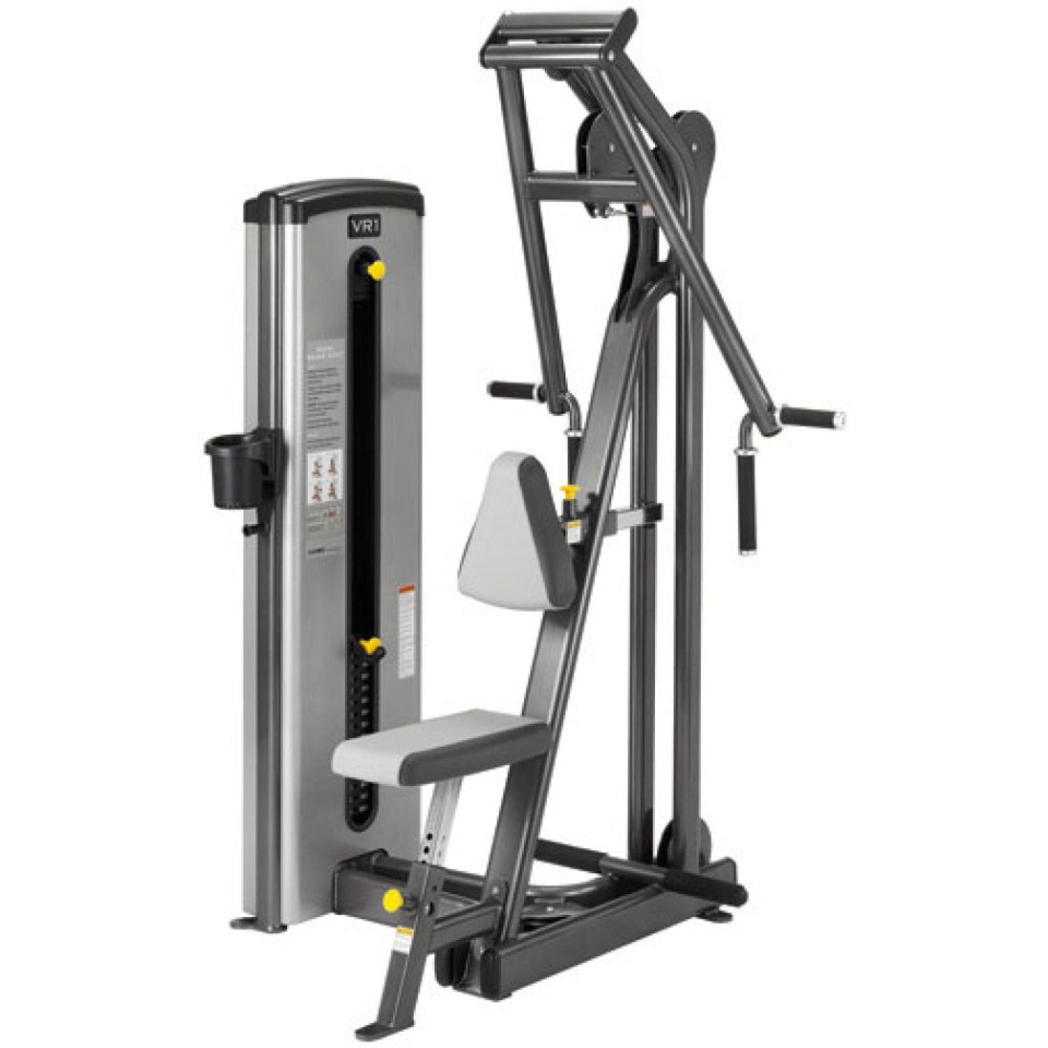 Front right view of the Cybex VR1 Row and Rear Delt Machine