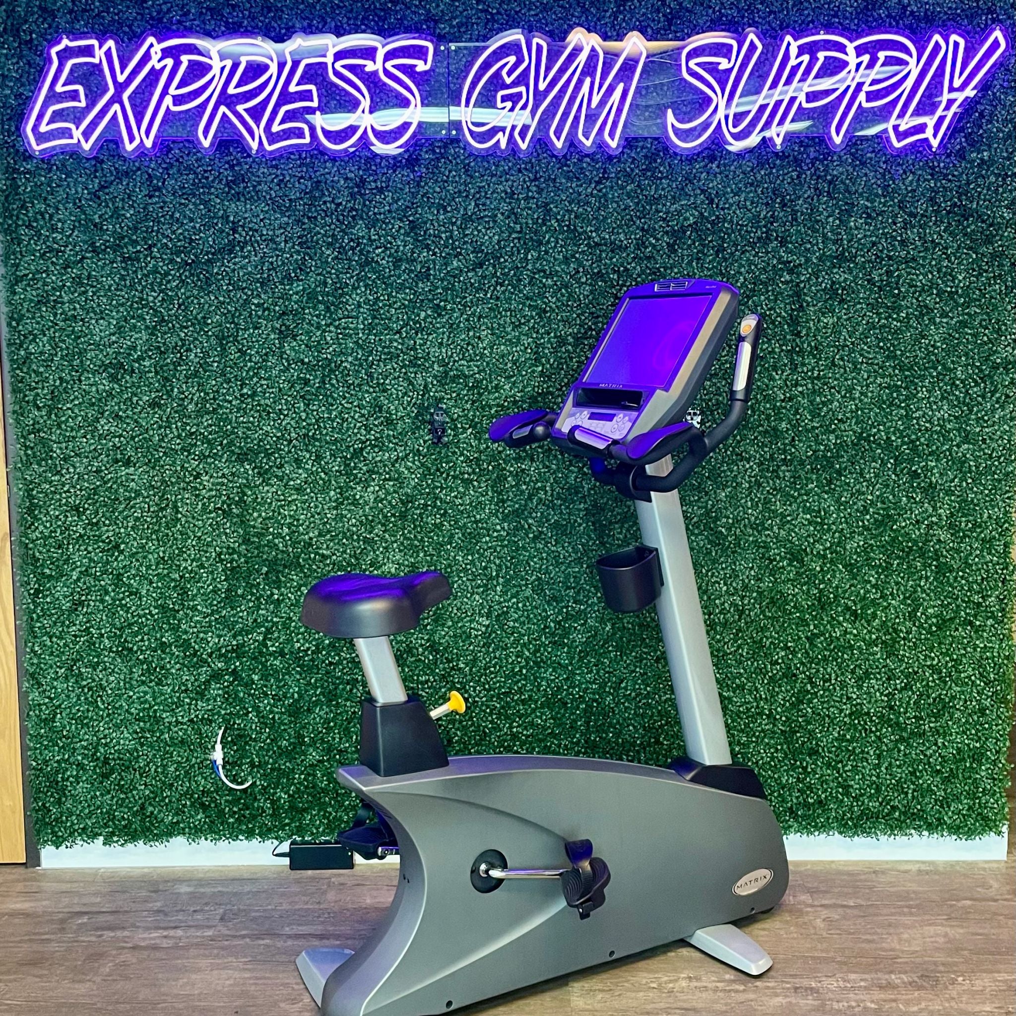 Righthand view of the Matrix U7x Upright Exercise Bike in Warehouse