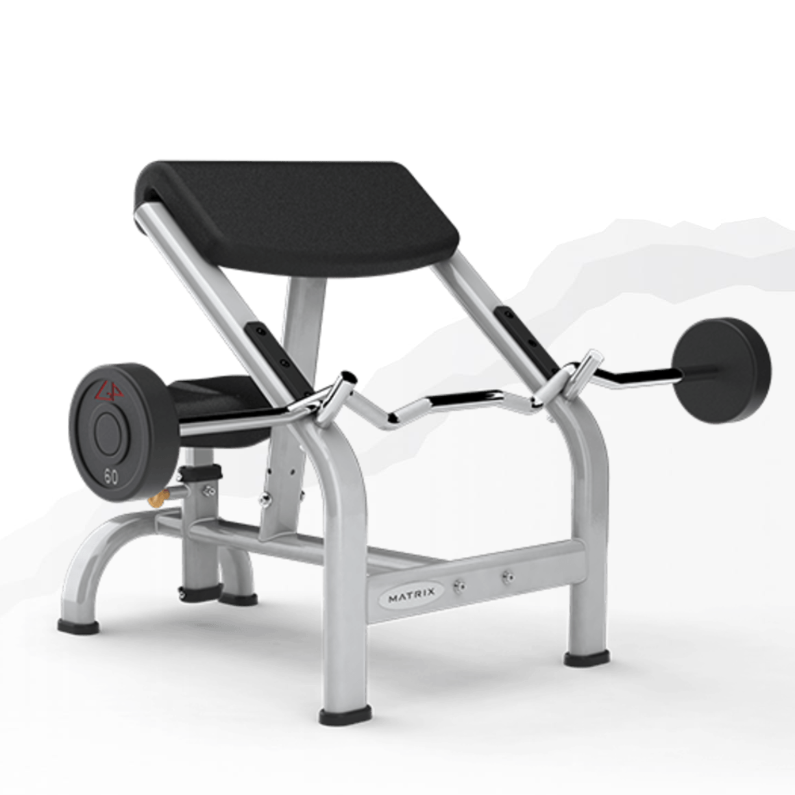 Used Matrix Preacher Curl Bench with Bar